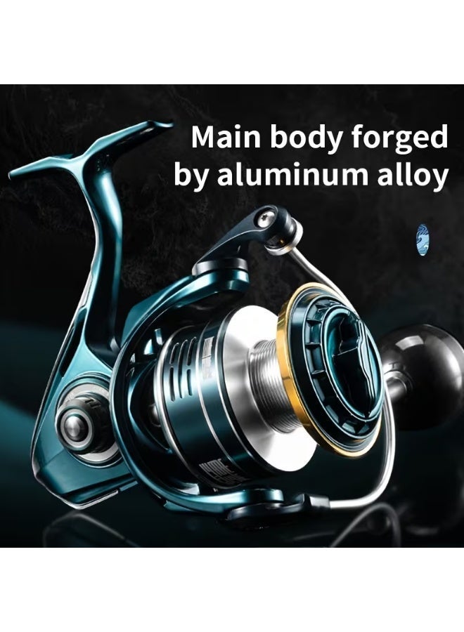 ECOODA Cyanocor Modal Spinning Fishing Reel - Aluminum Alloy, Left/Right Hand Interchangeable, 360° Rotating Spool, Deep Sea & Boat Fishing Gear, Durable Metal Construction - Image 2